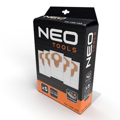 Neo Tools Мішки для пилососу Neo Tools мікрофібра для 04-739 5шт. 04-739-145 фото