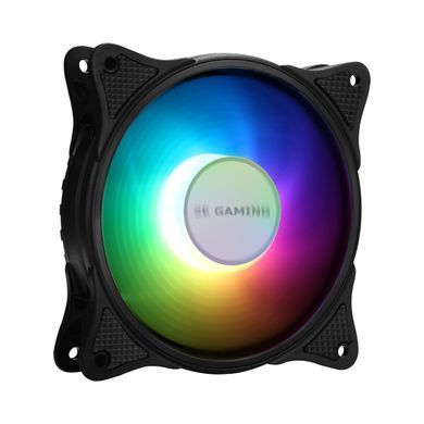 2E Gaming Корпусний вентилятор F120IR-ARGB, 120мм, 1200rpm, 3pin, 3pin +5VARGB, 25.3dBa, чорний 2E-F120IR-ARGB фото