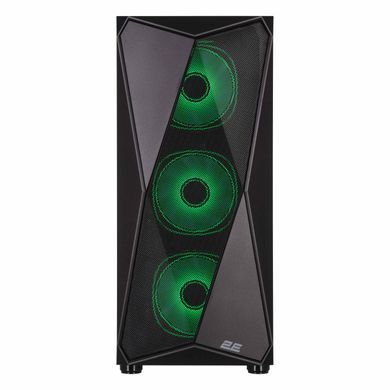 2E Gaming Корпус Aruba G3313W, без БЖ 1xUSB3.0, 2xUSB2.0, 5x120мм ARGB, VGA 300мм, LCS ready, HUB, TG Side Panel, ATX, чорний 2E-G3313B фото