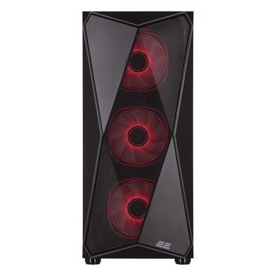 2E Gaming Корпус Aruba G3313W, без БЖ 1xUSB3.0, 2xUSB2.0, 5x120мм ARGB, VGA 300мм, LCS ready, HUB, TG Side Panel, ATX, чорний 2E-G3313B фото