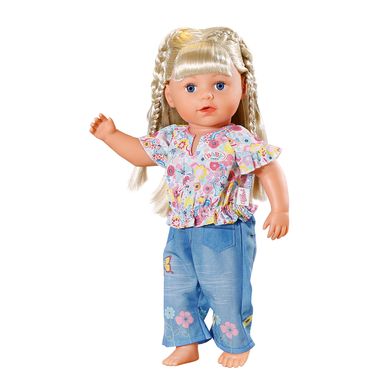 Одежда для куклы BABY BORN - ЦВЕТОЧНЫЙ ДЖИНС (43 cm) 832677 фото