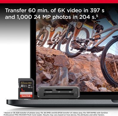 SanDisk Карта пам'яті SanDisk SD 64GB C10 UHS-II U3 R280/W100MB/s Extreme Pro V60 SDSDXEP-064G-GN4IN фото