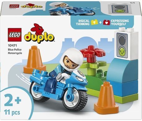LEGO Конструктор LEGO DUPLO Town Синій поліцейський мотоцикл 10471 фото