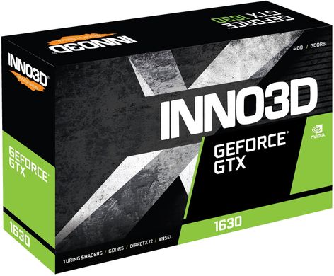Відеокарта INNO3D GeForce GTX 1630 4GB GDDR6 TWIN X2 OC N16302-04D6X-1177VA25 фото