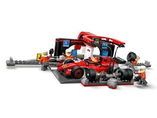 LEGO Конструктор LEGO City Піт-стоп і піт-екіпаж F1 з болідом Ferrari 60443 фото
