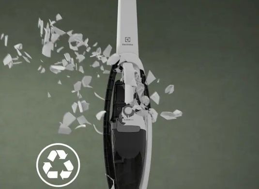 Electrolux Пылесос беспроводный, конт пыль -0.3л, автон. раб. до 45мин, вес-2.8кг, НЕРА, 2в1, турбо-щетка, BRC, 4 насадки, белый ES52CB18SH фото
