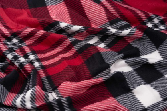 ARDESTO Плед Fleece, 130x160 см, 100% поліестер, клітинка червоно-чорна