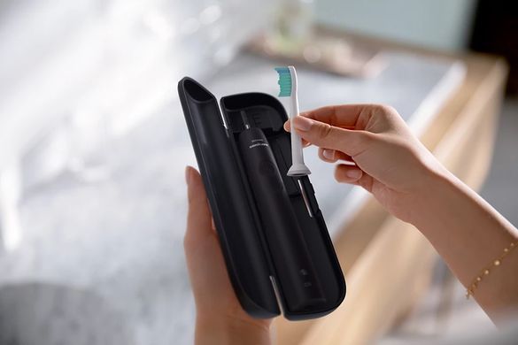 Philips Щетка зубная электр. Sonicare Gemini 3100, 31т. колеб/мин, насадок-1, футляр, черный HX3673/14 фото