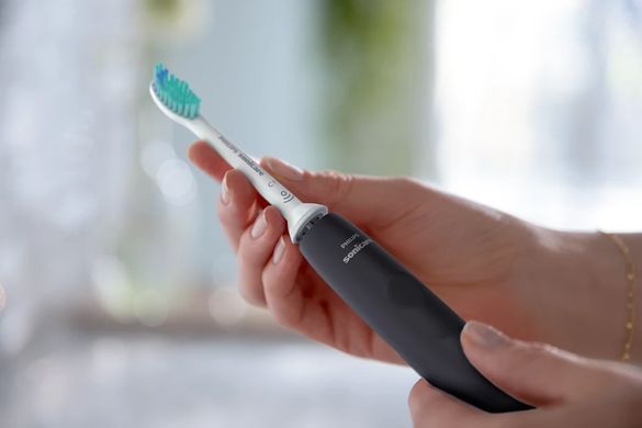 Philips Щетка зубная электр. Sonicare Gemini 3100, 31т. колеб/мин, насадок-1, футляр, черный HX3673/14 фото