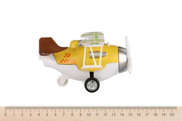 Літак металевий інерційний Same Toy Aircraft жовтий SY8016AUt-1 фото