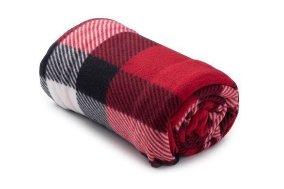 ARDESTO Плед Fleece, 130x160 см, 100% поліестер, клітинка червоно-чорна