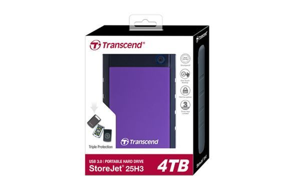 Transcend Портативный жесткий диск 4TB USB 3.1 StoreJet 25H3 Purple TS4TSJ25H3P фото