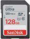SanDisk Карта памяти SD 128GB C10 UHS-I R140MB/s Ultra
