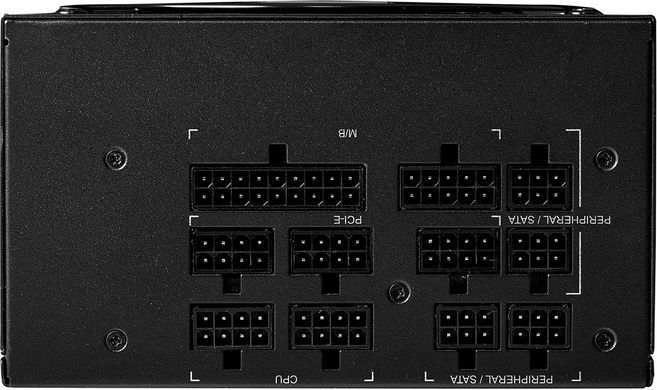 Chieftec Блок живлення Polaris (1050W), >90%, 80+ Gold, 135mm FDB, 1xMB 24pin(20+4), 2xCPU 8pin(4+4), 4xMolex, 12xSATA, 4xPCIe 8pin(6+2), 1xPCIe GEN5 16pin, Fully Modular PPS-1050FC-A3 фото