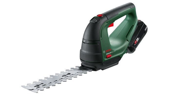Bosch Ножиці для трави акумуляторні AdvancedShear 18В-10 + насадка кущоріз 10/20см крок різу 8мм 1.85кг 0.600.857.001 фото