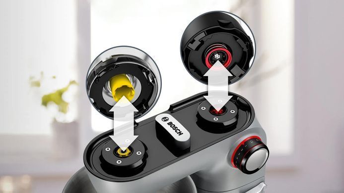 Bosch Кухонная машина 1400Вт, чаша-металл, корпус-металл/пластик, насадок-6, серый MUM9B34S27 фото