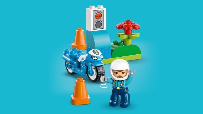 LEGO Конструктор LEGO DUPLO Town Синій поліцейський мотоцикл 10471 фото