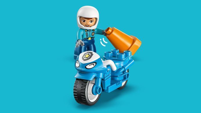 LEGO Конструктор LEGO DUPLO Town Синій поліцейський мотоцикл 10471 фото