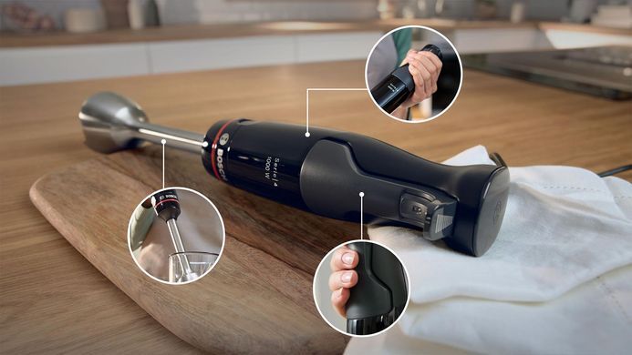 Bosch Блендер погружной 1000Вт, 4в1, черный