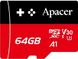 Apacer Карта пам'яті microSD 64GB C10 UHS-I U3 A1 R100/W80MB/s 1 - магазин Coolbaba Toys