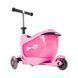 Самокат MICRO серии "Mini2go Deluxe Plus" - РОЗОВЫЙ (до 50 kg, до 20 kg с сидением, 3-х колесный), Розовый