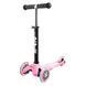 Самокат MICRO серии "Mini2go Deluxe Plus" - РОЗОВЫЙ (до 50 kg, до 20 kg с сидением, 3-х колесный), Розовый