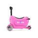 Самокат MICRO серии "Mini2go Deluxe Plus" - РОЗОВЫЙ (до 50 kg, до 20 kg с сидением, 3-х колесный), Розовый