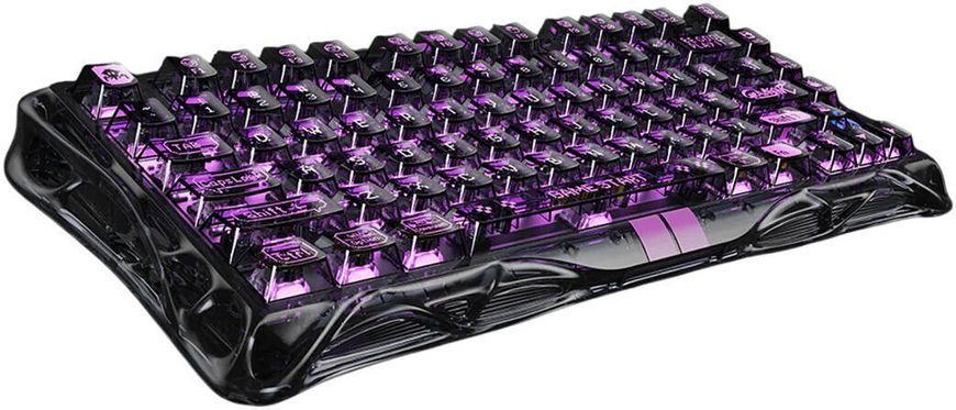 GravaStar Клавіатура механічна Mercury V75 Lite 80keys, Magnetic Blackcore, USB-A, RGB, Transparent Black GS_V75_LITE_XTAL_BLK фото