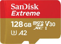 Карта пам'ятi SanDisk 128GB microSDXC C10 UHS-I U3 R160/W90MB/s Extreme V30 + SD - купити в інтернет-магазині Coolbaba Toys
