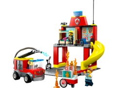 Конструктор LEGO City Пожежне депо та пожежна машина 60375 фото
