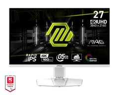 MSI Монитор 27" MAG 274URFW 2xHDMI, DP, USB-C, Audio, IPS, 3840x2160, 160Hz, 0.5ms, sRGB 133%, AdaptiveSync, Pivot, HDR400, белый 9S6-3CC29H-278 фото