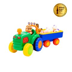 Іграшка на колесах - ТРАКТОР З ТРЕЙЛЕРОМ (на колесах, світло, озвуч. українською мовою) - купити в інтернет-магазині Coolbaba Toys