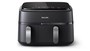 Philips Мультипіч Ovi Dual 2750Вт, чаша-6+3л, сенсорне управл., 2 контейнера,8 авто. Програм, пластик, чорний NA351/00 фото