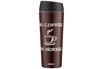 ARDESTO Термокухоль Coffee Time 450 мл, нержавіюча сталь, коричневий AR2645CB фото