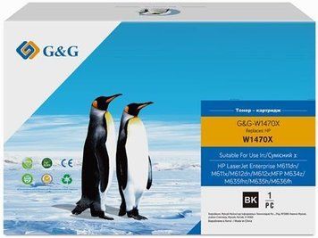 G&G Картридж для HP 147X LJ MFP M611/M612/M635/M636 Black (25 200стр) G&G-W1470X фото