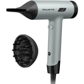 Rowenta Фен Rowenta Tiny, 1600Вт, 3 режими, дифузор, іоніз-я, хол. обдув, зелено-чорний HY7120E0 фото