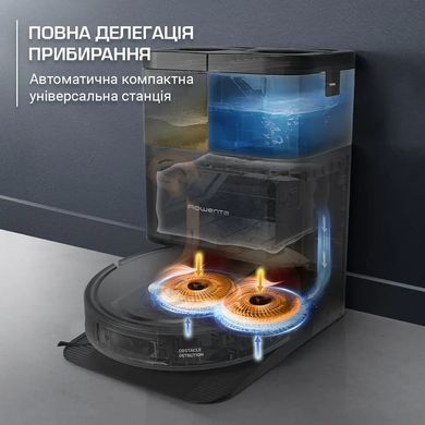 Rowenta Rowenta robot VC X-Plorer Serie 575 Max Standard, 10000ПаW, h=10.5cm, wet cleaning, bag-0.22L, dust cont -0.3L, battery operation up to 120min, black RR95A5E0 фото