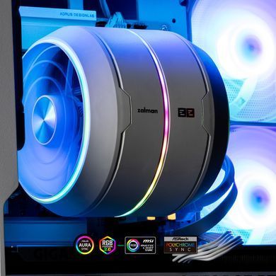 Zalman Процесорний кулер Zalman ZET5, ARGB LGA 1851, 1700, 1200, 115x, AM5, AM4, 4pin PWM, 3pin+5VARGB, TDP200W, білий ZET5WHITE фото