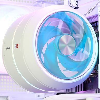 Zalman Процесорний кулер Zalman ZET5, ARGB LGA 1851, 1700, 1200, 115x, AM5, AM4, 4pin PWM, 3pin+5VARGB, TDP200W, білий ZET5WHITE фото