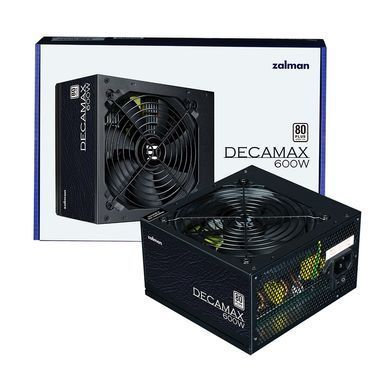 Zalman Блок питания Decamax (600W) 85%, 80 Plus, 120мм, 1xMB 24pin(20+4), 1xCPU 8pin(4+4), 3xMolex, 6xSATA, 2xPCIe 8pin(6+2) ZM600-LX3 фото