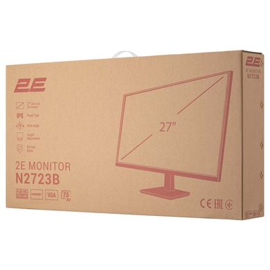 2E Монитор 27" N2723B D-Sub, HDMI, IPS, 75Hz, Pivot 2E-N2723B-01.UA фото