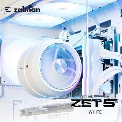 Zalman Процесорний кулер Zalman ZET5, ARGB LGA 1851, 1700, 1200, 115x, AM5, AM4, 4pin PWM, 3pin+5VARGB, TDP200W, білий ZET5WHITE фото