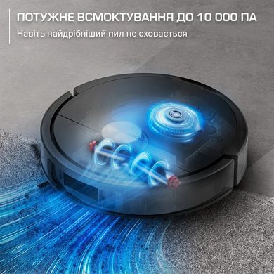 Rowenta Rowenta robot VC X-Plorer Serie 575 Max Standard, 10000ПаW, h=10.5cm, wet cleaning, bag-0.22L, dust cont -0.3L, battery operation up to 120min, black RR95A5E0 фото