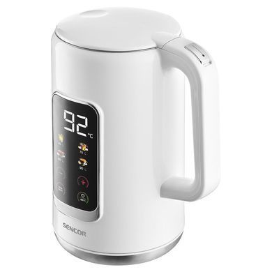 Sencor Электрочайник 1.7л, Strix, LED дисплей, двойные стенки, белый SWK0950WH фото