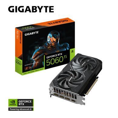 Gigabyte Відеокарта GeForce RTX 5060 Ti 8GB GDDR7 WINDFORCE OC MAX GV-N506TWF2MAX_OC-8GD фото