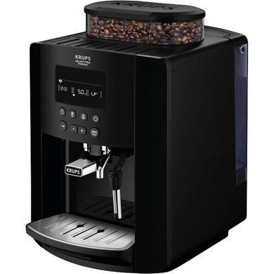 Krups Кофемашина Arabica, 1.8л, зерно, ручной капуч, LED-дисплей, авторецептов -3, свой рецепт , черный EA817010 фото