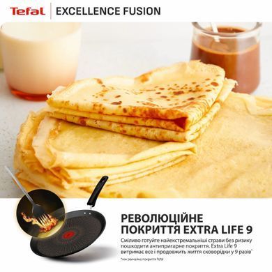 Tefal Crepe pan Tefal Excellence Fusion, 25 cm, aluminum, bakelite, black G3383802 фото