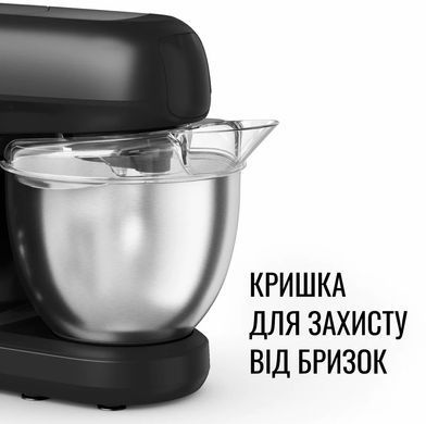 Tefal Кухонна машина Bake Partner 1100Вт, чаша-метал, корпус-пластик, насадок-8, чорний QB525838 фото