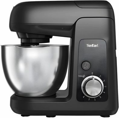Tefal Кухонна машина Bake Partner 1100Вт, чаша-метал, корпус-пластик, насадок-8, чорний QB525838 фото