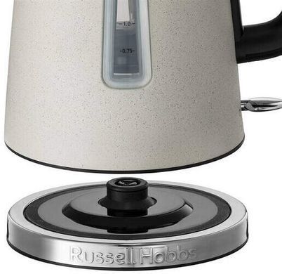 Russell Hobbs Электрочайник Luna Stone, 1.7л, металл, под камень, бежевый 26960-70 фото